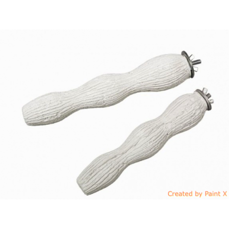 Posatoio Curativo Sagomato con Minerali Medium Bianco Posatoio Curativo Sagomato con Minerali Medium Bianco