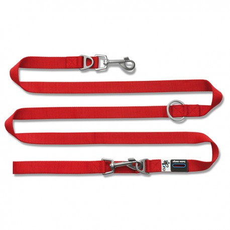 Guinzaglio Cane Regolabile Nylon Curli Rosso Guinzaglio Cane Regolabile Nylon Curli Rosso