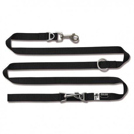 Guinzaglio Cane Regolabile Nylon Curli Nero Guinzaglio Cane Regolabile Nylon Curli Nero