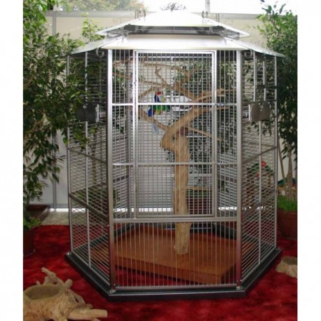 Voliera Da Esterno Per Pappagalli In Acciaio Inox Modello 508-SS - Foto 8