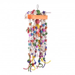 Gioco Pappagallo Legno e Corda HappyBird Rio DeLuxe